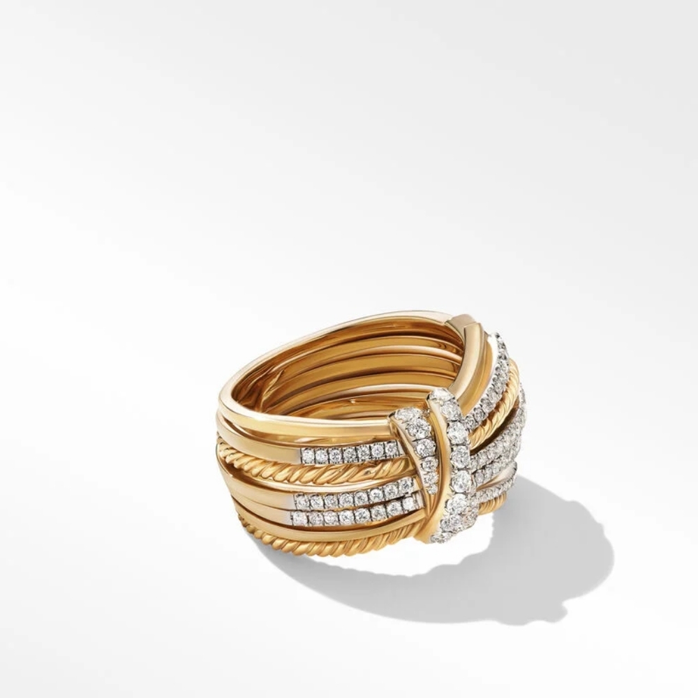 Angelika™ Ring in 18K Yellow Gold with Pavé Diamonds